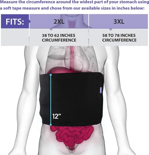 Vista 4 de Everyday Medical Faja abdominal poscirugía de talla grande I Envoltura de estómago bariátrico I Soporte de hernia para hombres y mujeres I Faja