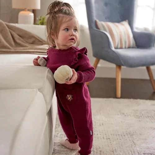 Vista 4 de Gerber Baby Girls Sweater Knit Romper Jumpsuit