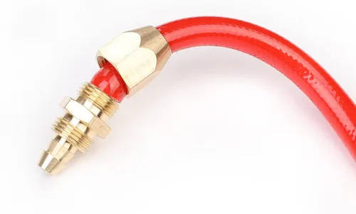 Vista 5 de Hromee 4 piezas de accesorios reutilizables de latón macizo para manguera de poliuretano PU de identificación de 1/4 pulgadas, accesorios