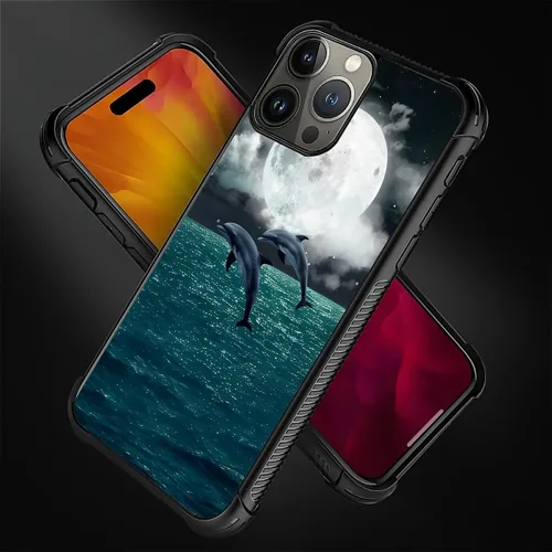 Vista 896 de Funda compatible con iPhone 15, diseño de elefantes africanos, diseño increíble a prueba de golpes, antiarañazos, carcasa trasera de policarbonato