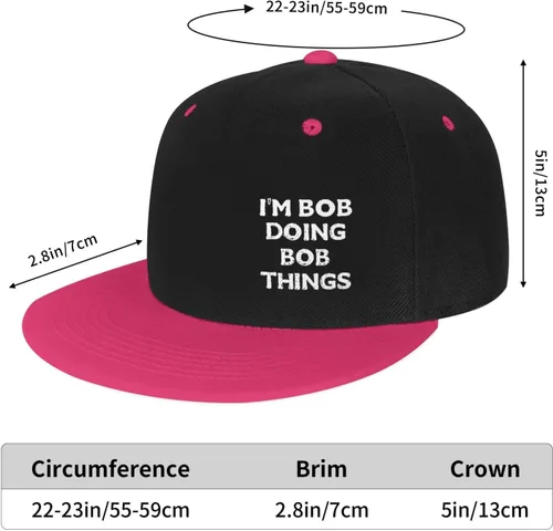 Vista 6 de Unisex Im_Bob_Doing Bob Things Logo Baseball Cap Hat Adjustable Fashion Outdoors Sandwich Cap