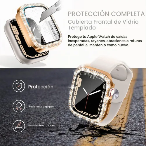 Vista 6 de Tensea - Funda protectora de pantalla para Apple Watch SE 3/SE 2/SE/6/5/4 de 1.732 in