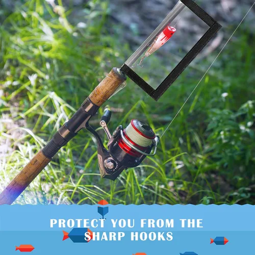 Vista 5 de Geosar 20 fundas para señuelos de pesca, cubiertas de señuelos de PVC transparente, cubiertas de anzuelos de pesca, cubiertas de gancho de pesca