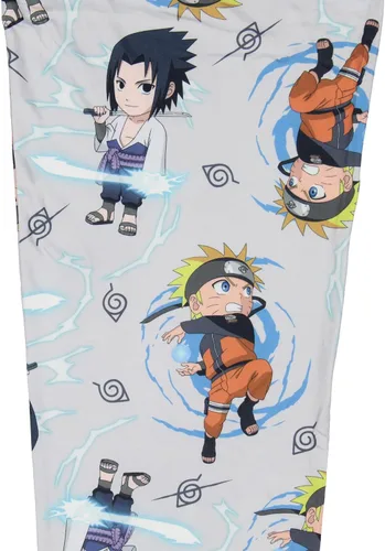 Vista 3 de Bioworld Naruto Shippuden Anime Chibi - Pantalones de pijama para dormir para hombre