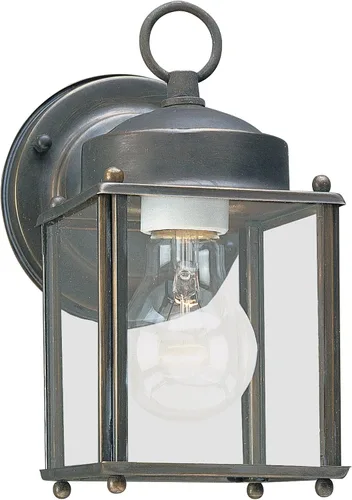 Vista 4 de Sea Gull Lighting 8592-15 - Farol de pared para exteriores con paneles de vidrio transparente, acabado blanco