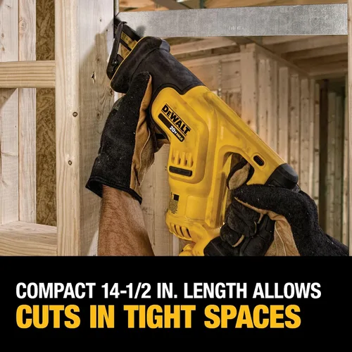 Vista 4 de DEWALT Kit de sierra recíproca inalámbrica MAX* de 20 V, compacto, 2 amperios hora (DCS387D1)