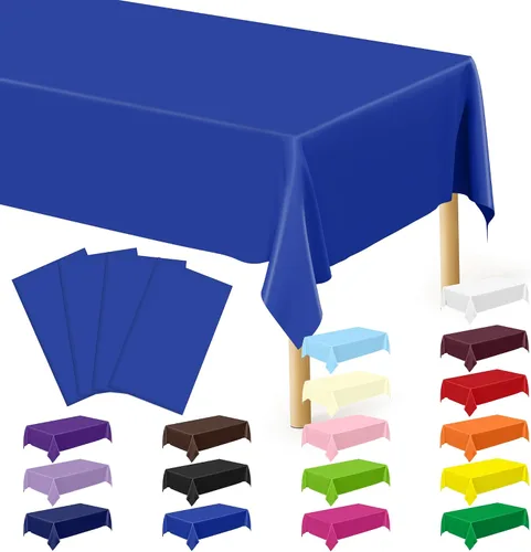 Vista 98 de Suministros de regreso a clases, 2 manteles de 108 x 54 pulgadas, manteles desechables coloridos para el primer día de escuela, rectangular