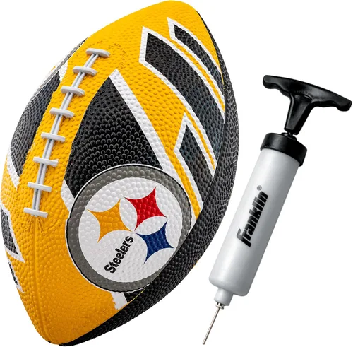 Vista 26 de Franklin Sports NFL Team Footballs - Rubber Youth Mini Balls for All Teams - Kids 8.5" Football + Air Pump Sets - Official NFL Licensed