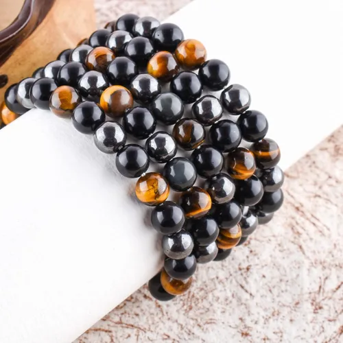 Vista 6 de OdrillionGems Natural Gemstone Beads Stretchable Bracelet for Women Men