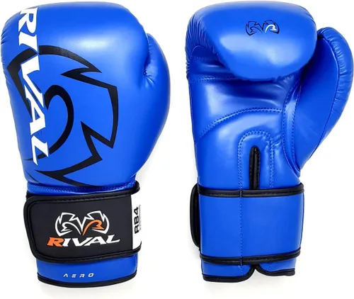 Vista 3 de Guantes de boxeo RIVAL RB4 Aero Bag, cierre de velcro, carcasa exterior de PU sintético para mayor durabilidad y rendimiento Azul