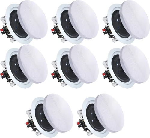 Vista 10 de Vaiyer Par de altavoces de techo de 5.25 pulgadas y 350 vatios (por par), altavoces de techo