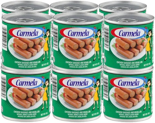 Vista 12 de Carmela Chicken Vienna Salchicha en caldo de pollo, latas de 5 onzas (paquete de 3)