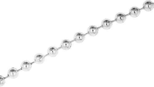 Vista 2 de Mandala Crafts Rollo de cadena de perlas de plata metálica de 0.157 pulgadas (0.157 in) – 44 yardas para decoración de bodas, arreglos florales
