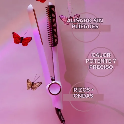 Vista 2 de InStyler Plancha de pelo de cerámica Curation – Plancha plana con bordes biselados para un peinado sin arrugas – Herramienta ligera y versátil que