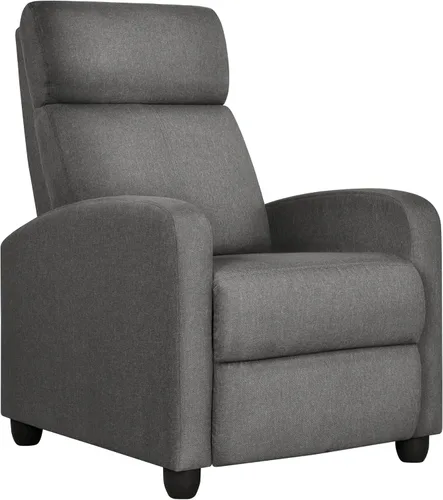 Vista 15 de Yaheetech Silla reclinable de pana para sofá individual, asiento de cine en casa, silla reclinable moderna ajustable para sala de estar, dormitorio