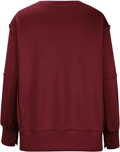 Vista 6 de SMIDOW Sudaderas de cuello redondo de gran tamaño para mujer, sudaderas con capucha para otoño 2023 a la moda, ropa cálida Y2K, casual