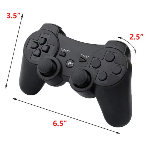 Vista 3 de PS3 Controller Wireless, Gaming Remote Joystick for Playstation 3 with Charger Cable Cord (Black, Pink, White, Blue)