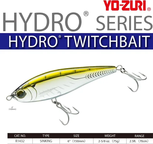 Vista 2 de Yo-Zuri Señuelos de hundimiento Hydro Twitchbait