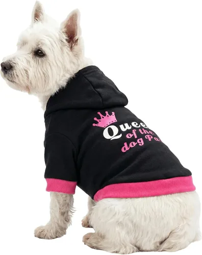 Vista 8 de Camisas rosas para perras, ropa para cachorros, sudadera con capucha para mujer, sudadera con corona de princesa para mascotas, camiseta para perros