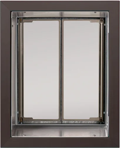 Vista 8 de Plexidor Puertas de bronce para mascotas de montaje en pared para gatos y perros, eficiencia energética, amigables con la seguridad