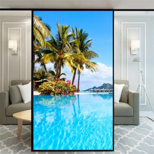 Vista 12 de Película decorativa sin pegamento para ventana, diseño moderno y clásico, para ventana, 15.7 x 23.6 pulgadas