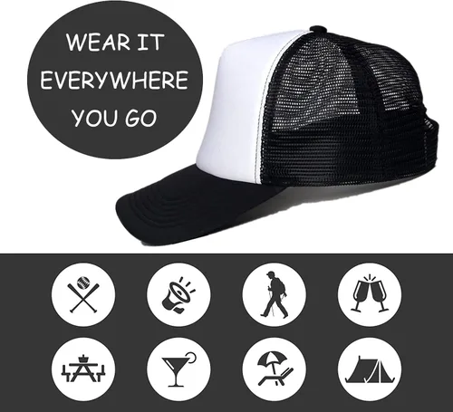 Vista 5 de Gorra de béisbol de malla personalizada con diseño personalizado, diseño personalizado