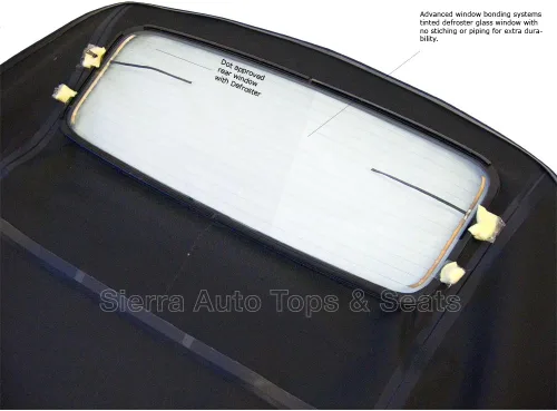 Vista 5 de Audi A4, capota completa para convertible con ventada de vidrio, fabricada con tela alemana A5 original, Negro