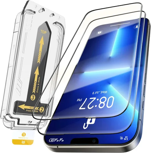 Vista 13 de TEMPRTEK+ 2 Pack para iPhone 14 Pro Protector de Pantalla de Privacidad, Vidrio Templado Antiespía, Resistencia a Rayaduras y Huellas Digitales
