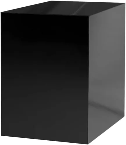 Vista 13 de Caja elevadora de acrílico de 12 x 12 x 9 pulgadas con un lado abierto sin tapa, negro brillante, versátil cubo cuadrado de almacenamiento