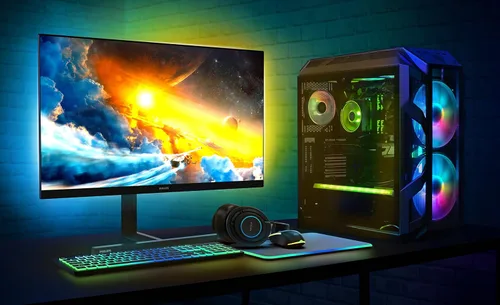 Vista 7 de PHILIPS Momentum 329M1RV - Monitor de juegos 4K HDR de 32 pulgadas, diseñado para Xbox, 144 Hz, tiempo de respuesta de 1 ms, reemplazo avanzado de 4