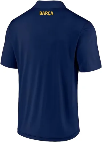 Vista 4 de Icon Sports Officially Licensed Barcelona Embroidered Barça Crest Athletic Fit Short Sleeve Navy Shirt