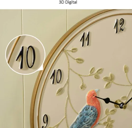 Vista 5 de XXXDXDP - Reloj de pared de metal con diamantes de imitación de flores y diamantes de imitación, decoración silenciosa para el hogar y la oficina
