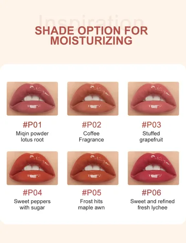 Vista 2 de INTO YOU Brillo de labios, mancha de labios de larga duración, tinte de labios, brillo voluminizador de labios, brillo labial con purpurina, lápiz