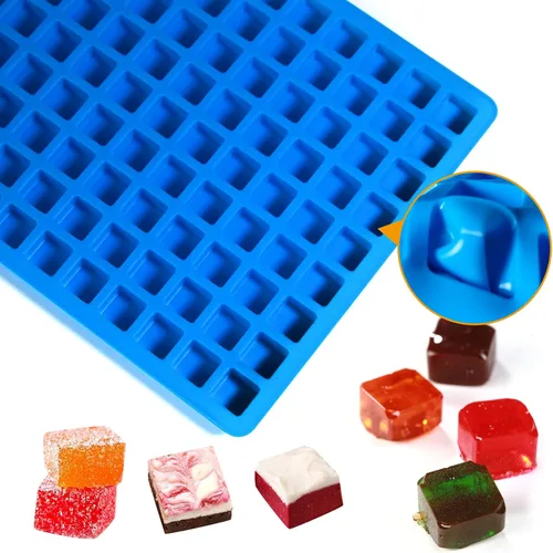 Vista 4 de Sidosir - Molde de caramelo cuadrado de silicona, moldes de silicona de goma de 126 cavidades para bombas de grasa, molde de trufa de chocolate