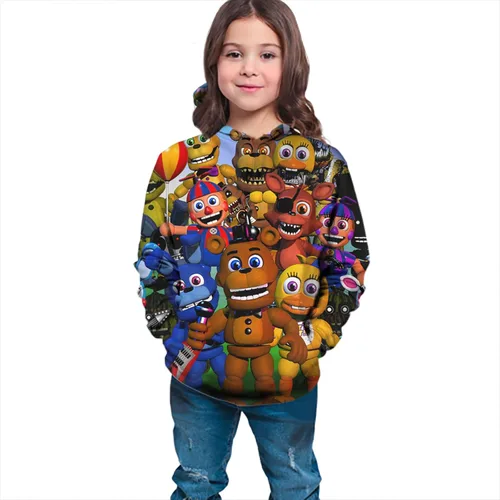 Vista 4 de Sudadera con capucha para niños y niñas con estampado 3D, sudaderas con capucha de anime