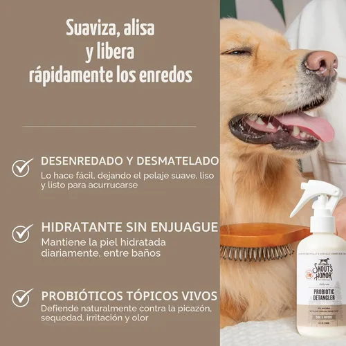Vista 3 de SKOUT'S HONOR Spray desenredante probiótico para perros, perro del bosque