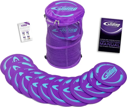 Vista 10 de Gliding Club Pack, Exercise Sliders in Bulk: 25 Pair for Hardwood