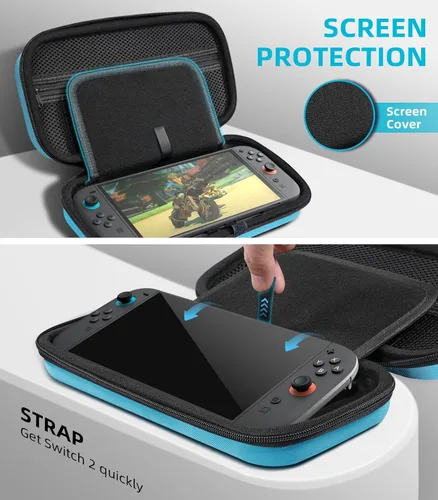 Vista 70 de TiMOVO Carrying Case for Nintendo Switch 2 (2025), Large Capacity Protective Hard Shell Portable Travel Case Pouch for Switch 2, with 10 Game Card