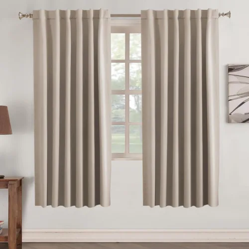 Vista 134 de Turquoize Cortinas Opacas con Aislamiento Térmico Paneles de Tratamiento de Ventanas con Bolsillo para Barra Paneles de Ventana para Ventanas