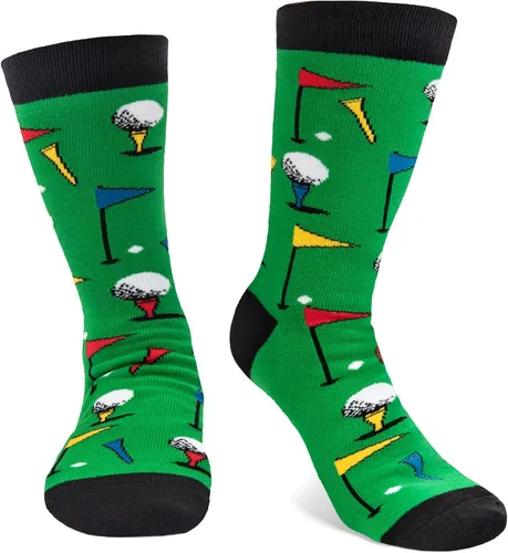 Vista 3 de Lavley Funny Socks For Men - Novelty Gifts For Sports Fans, Golfing, Pickleball, Weight Lifting, Racing and More