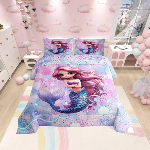 Vista 20 de Castle Fairy Juego de edredón con estampado azteca occidental, juego de ropa de cama geométrica a rayas marrones para niños y adolescentes