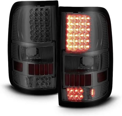 Vista 8 de AKKON - Para Ford F150 F-150 Camioneta Pickup Styleside Modelo 2004-2008, Faros Traseros LED Negros, Lámparas de Reemplazo de Freno