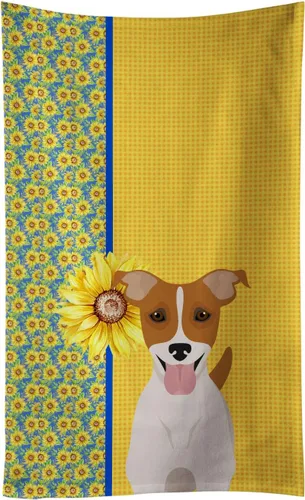 Vista 76 de Caroline's Treasures WDK5313KTWL - Toalla de cocina con diseño de girasoles de verano, color negro y tostado, Airedale Terrier, toalla de mano