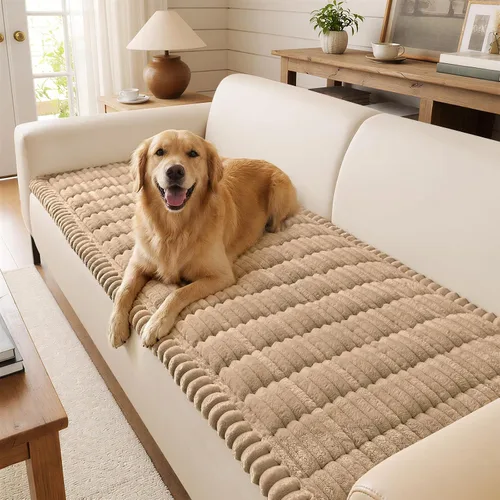 Vista 13 de decorUhome Funda de sofá para perros, funda antideslizante y mullida para sofá, para asiento, respaldo y reposabrazos, protector de sofá suave