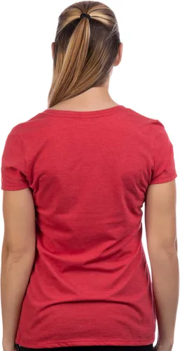 Vista 4 de Cincinnati Camiseta clásica retro negra, roja, azul, gris, Ohio City Pride Newport Fan para mujer con cuello en V, Azul