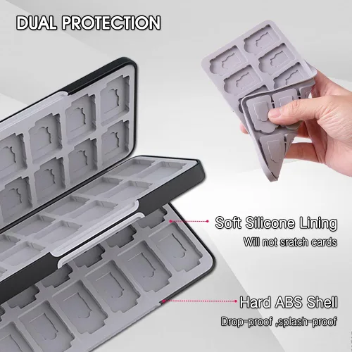 Vista 12 de PERFECTSIGHT Switch Game Case Compatible with Nintendo Switch Game Holder for Switch OLED/ Lite Game Card Case Cartridge with 24 Slots Game Card