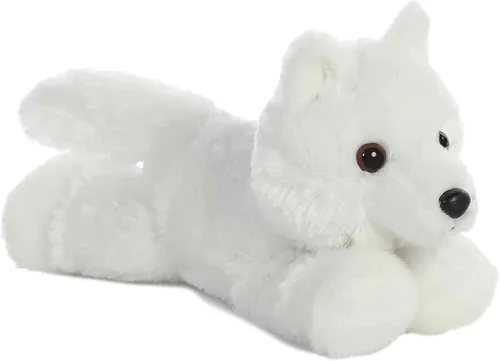 Vista 93 de Aurora® Adorable Mini Flopsie™ Mei Mei™ Animal de peluche, facilidad juguetona, compañeros atemporales, color blanco, 8 pulgadas