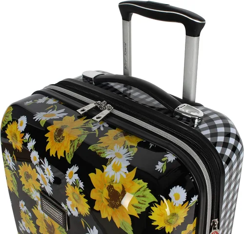 Vista 5 de Betsey Johnson - Maleta para equipaje (ABS + PC), diseño a cuadros de 30 pulgadas
