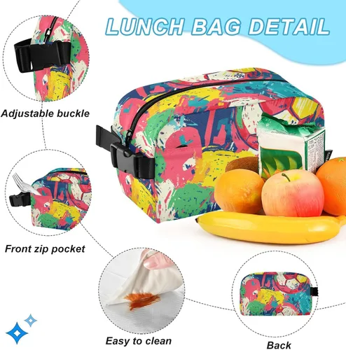 Vista 5 de Fútbol Colorido Deportes Niños Escuela Mochila Niños Mochila Y Fiambrera Set 7-10 mochilas y loncheras escolares para nias