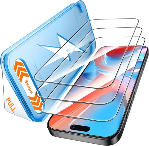Vista 5 de Mkeke Protector de pantalla para iPhone XS, paquete de 3, [dureza 9H+] [protección contra caídas de grado militar] [tacto sensible]